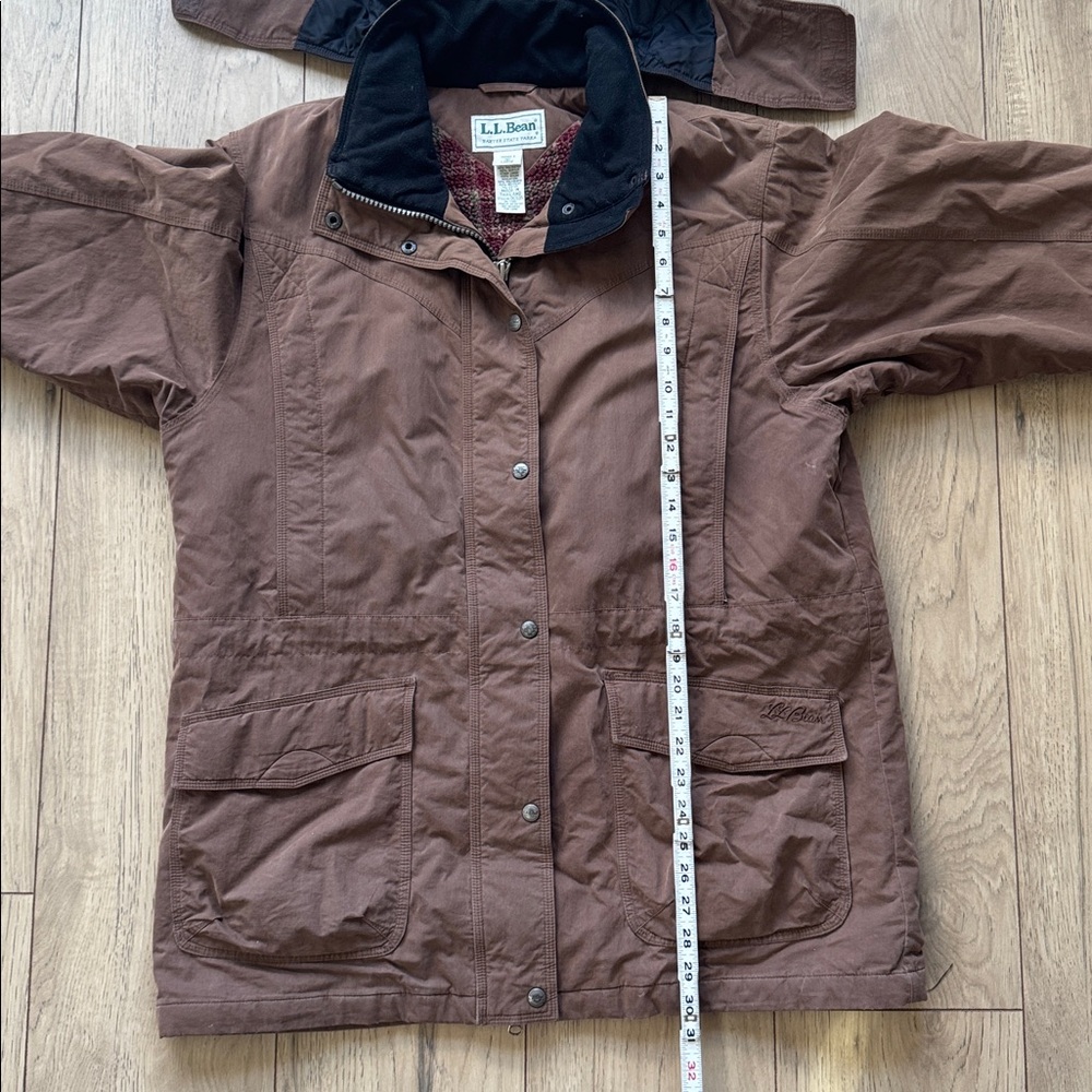 Vintage L.L. Bean Brown Baxter State Parka with Detachable Hood Women’s Large - Picture 5 of 11